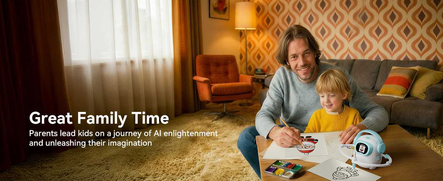 Parent and child practicing creative prompts together at home